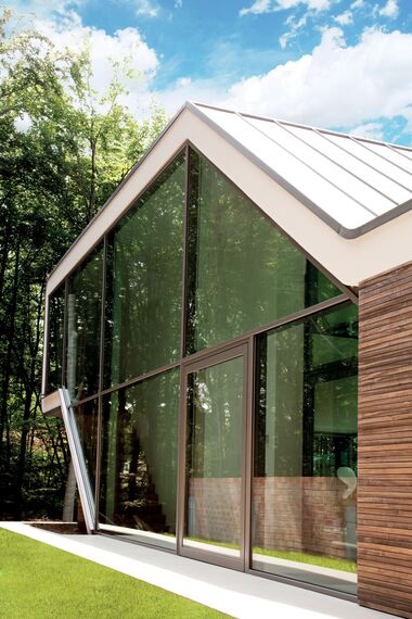 ConceptSystem 77 Fenster, ConceptSystem 77 Türen, ConceptWall 50 Fassaden, CS 86-HI (c) Abgesagte Systeme und CP 50 Schieben und Falten - Van Acker Sissau villa ansässig in Loppem, Belgienë