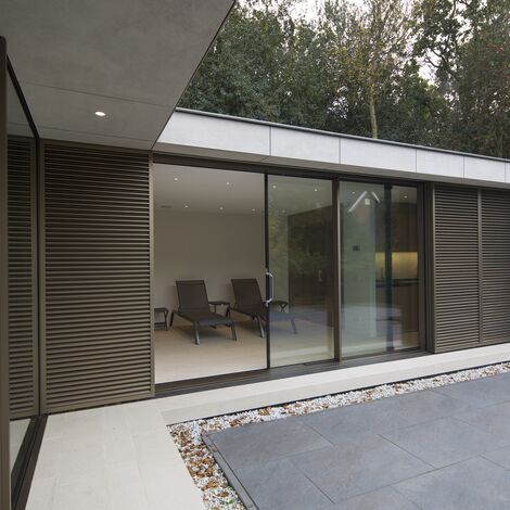 BriseSoleil 40 Sonnenschutz, HiFinity Schieben und Falten und CS 86-HI (c) Abgesagte Systeme - Swimming pool Poolhouse Bergen ansässig in Bergen, die Niederlande